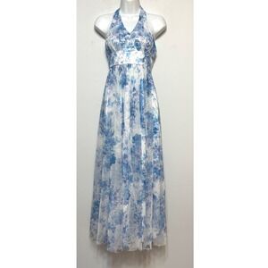 BCX Whimsical Fairycore Babydoll Maxi Dress Womens Size 0 Prom Gala Ethereal